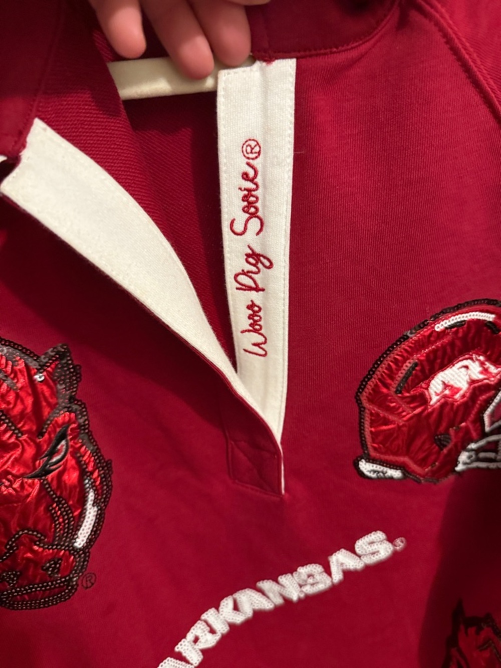 Scalloped Collar Arkansas Razorbacks Dress - Picture 3 of 10